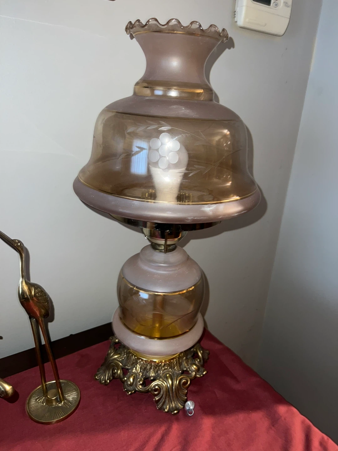 Vintage Hurricane Table Lamp 🥕