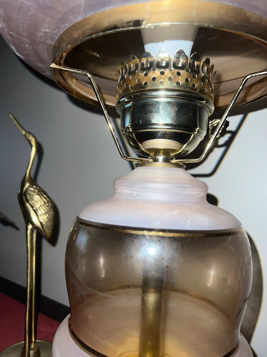 Vintage Hurricane Table Lamp 🥕 - photo 4