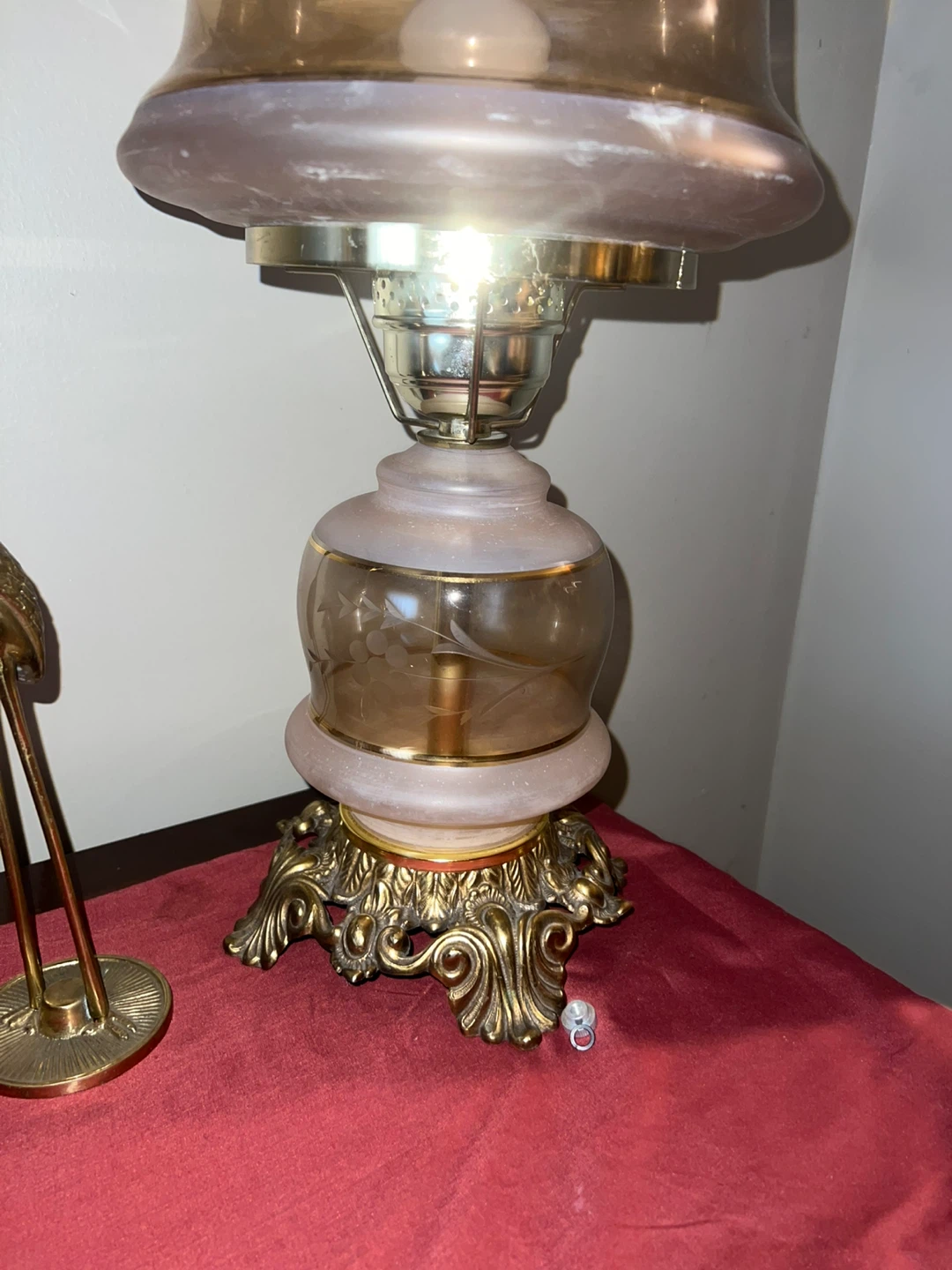 Vintage Hurricane Table Lamp 🥕 - photo 2