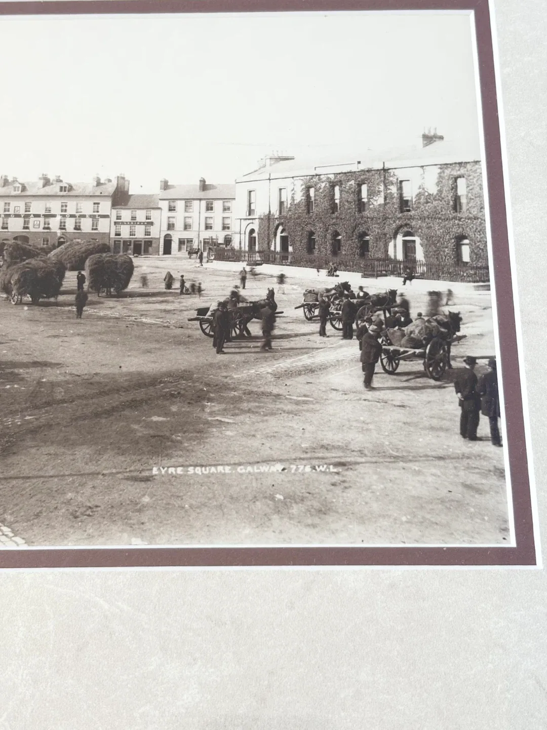 Vintage framed eyre square Galway Ireland photograph image indicator(2)