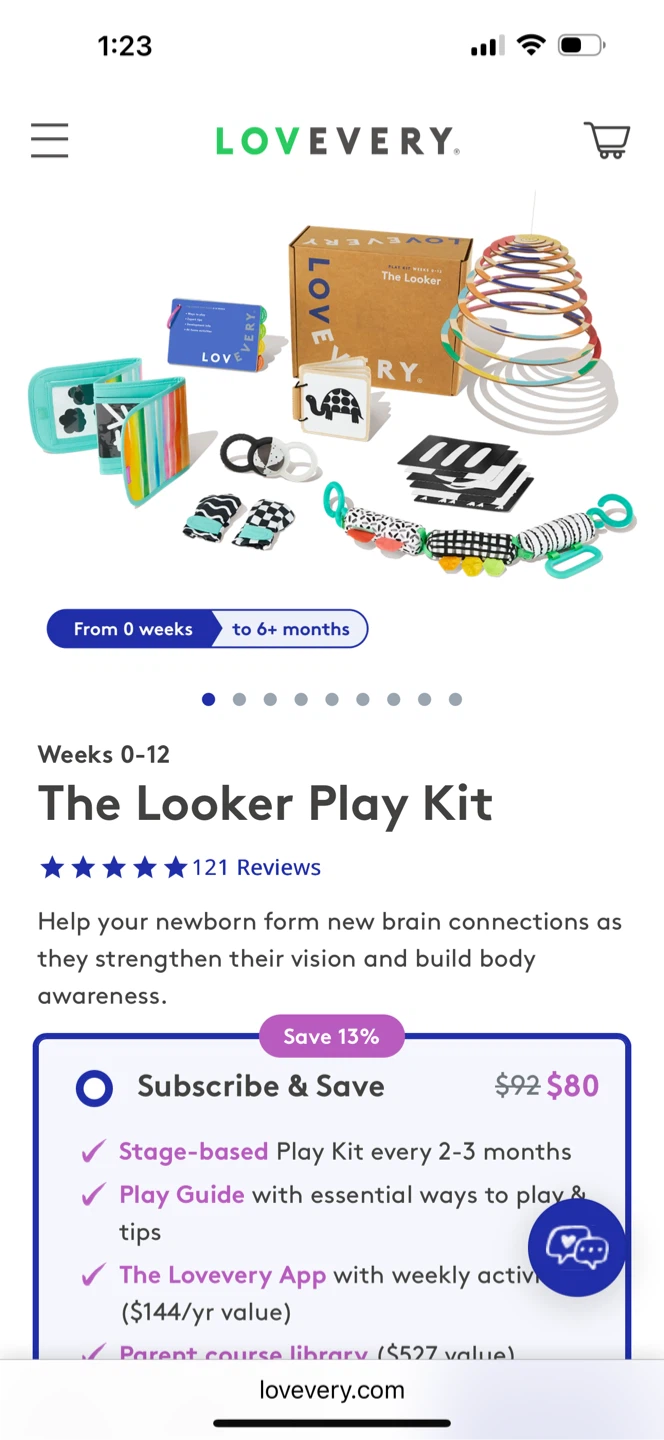Lovevery The Looker Play Kit 0-12 Weeks