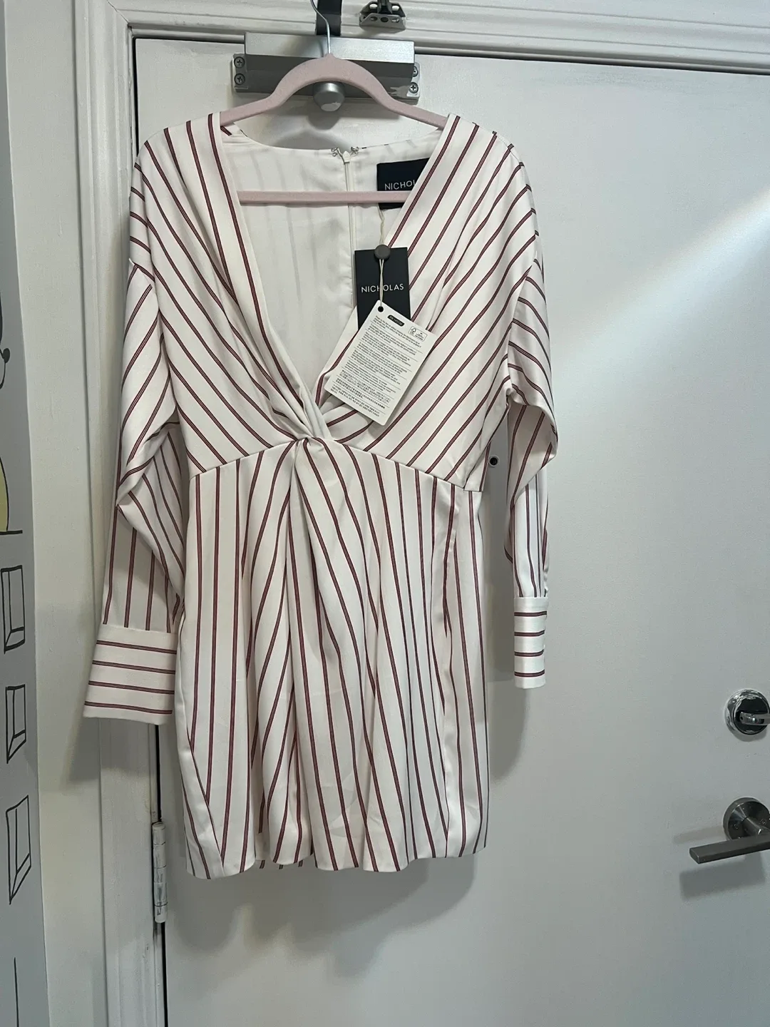 NICHOLAS Striped Mini Dress - Size medium thumbnail