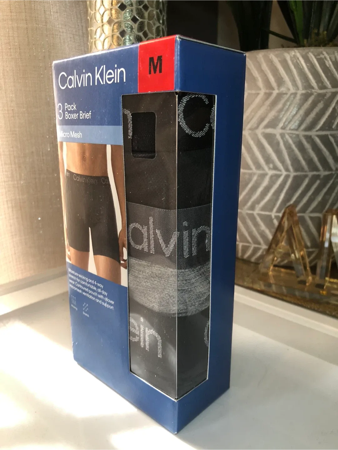 New Calvin Klein Micro Mesh Boxer Briefs - 3 Pack, M image indicator(2)