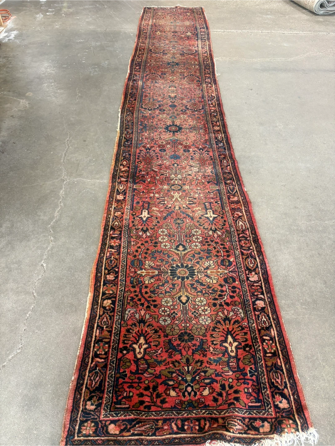 Vintage Persian Runner Rug 17. &1/2 ft long