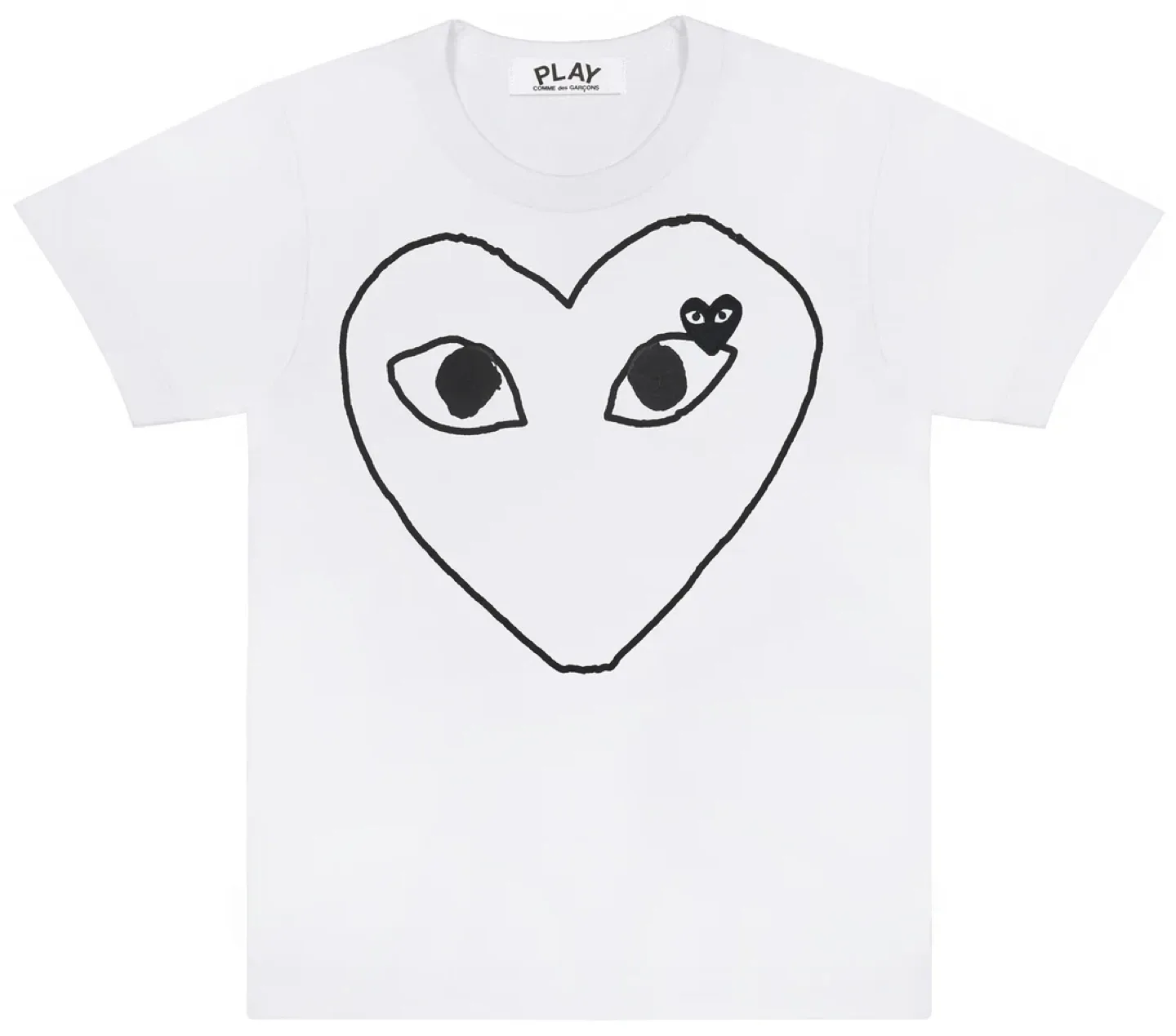 🥕Comme des Garçons PLAY White Heart T-Shirt- SMALL image indicator(2)