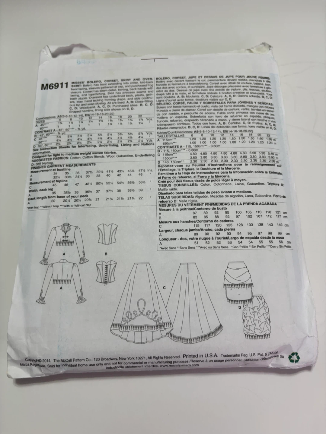 McCall's Costumes Sewing Pattern M6911, Size A5 - photo 2