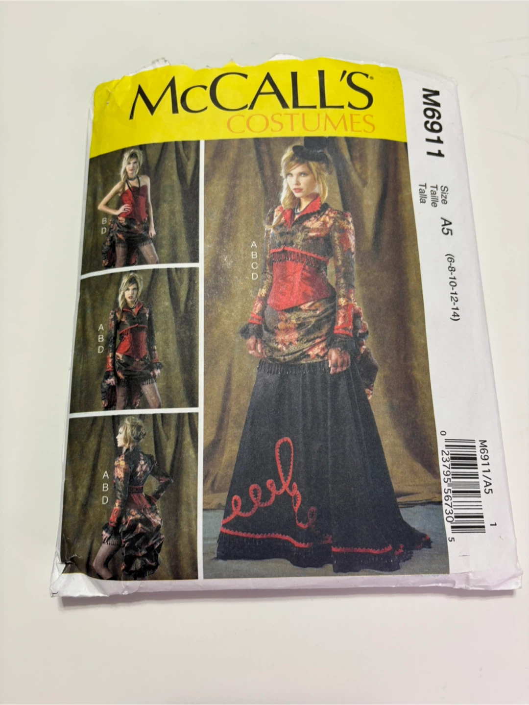 McCall's Costumes Sewing Pattern M6911, Size A5