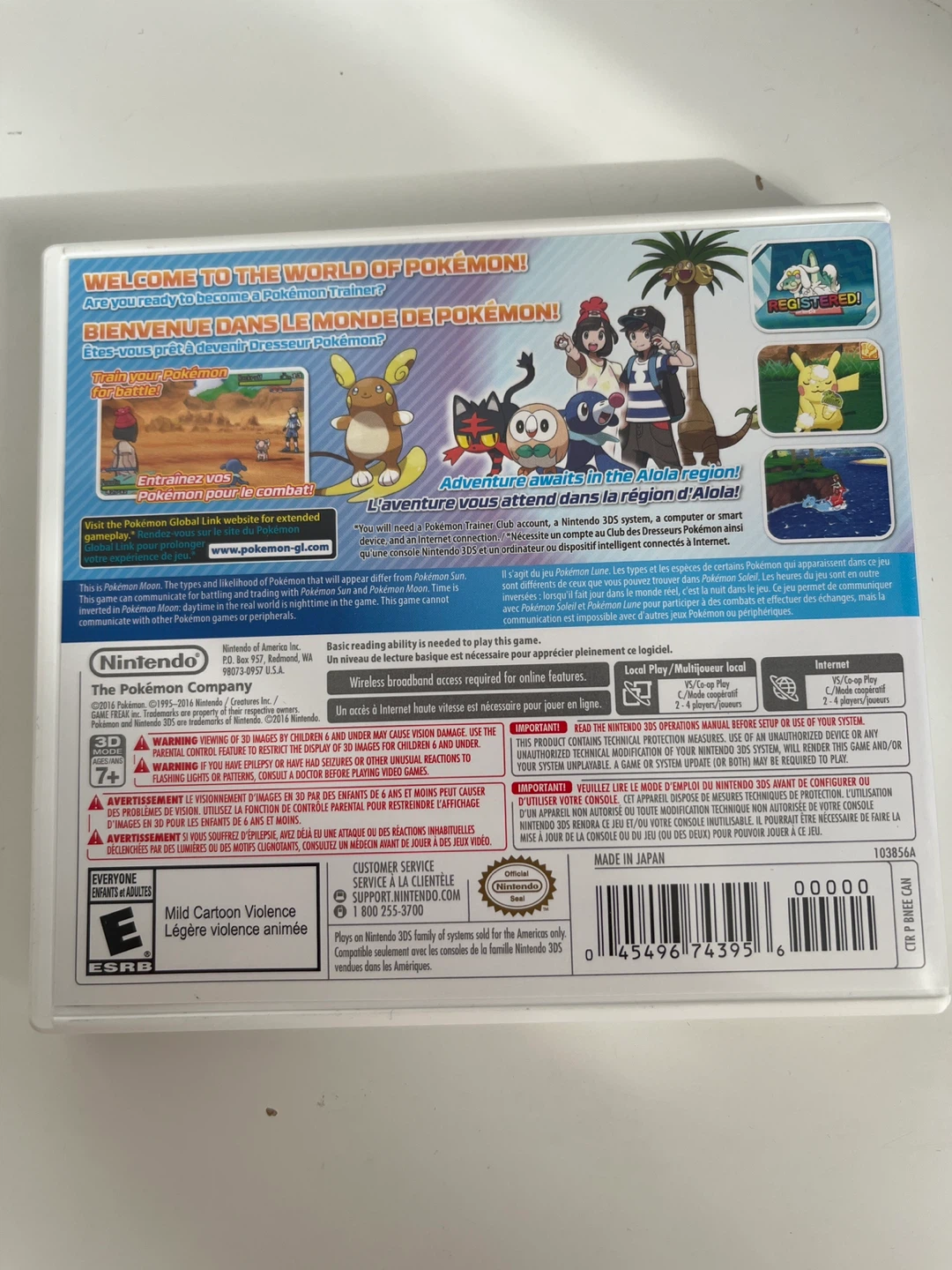 Pokémon Moon 3DS Game complete in box - photo 2