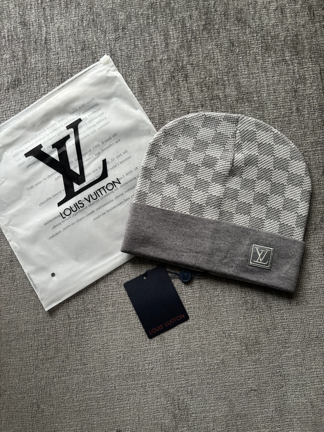 Louis Vuitton Grey Beanie