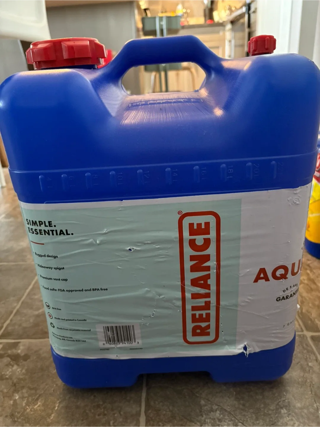 Reliance Aqua-Tainer 7 Gallon Water Container