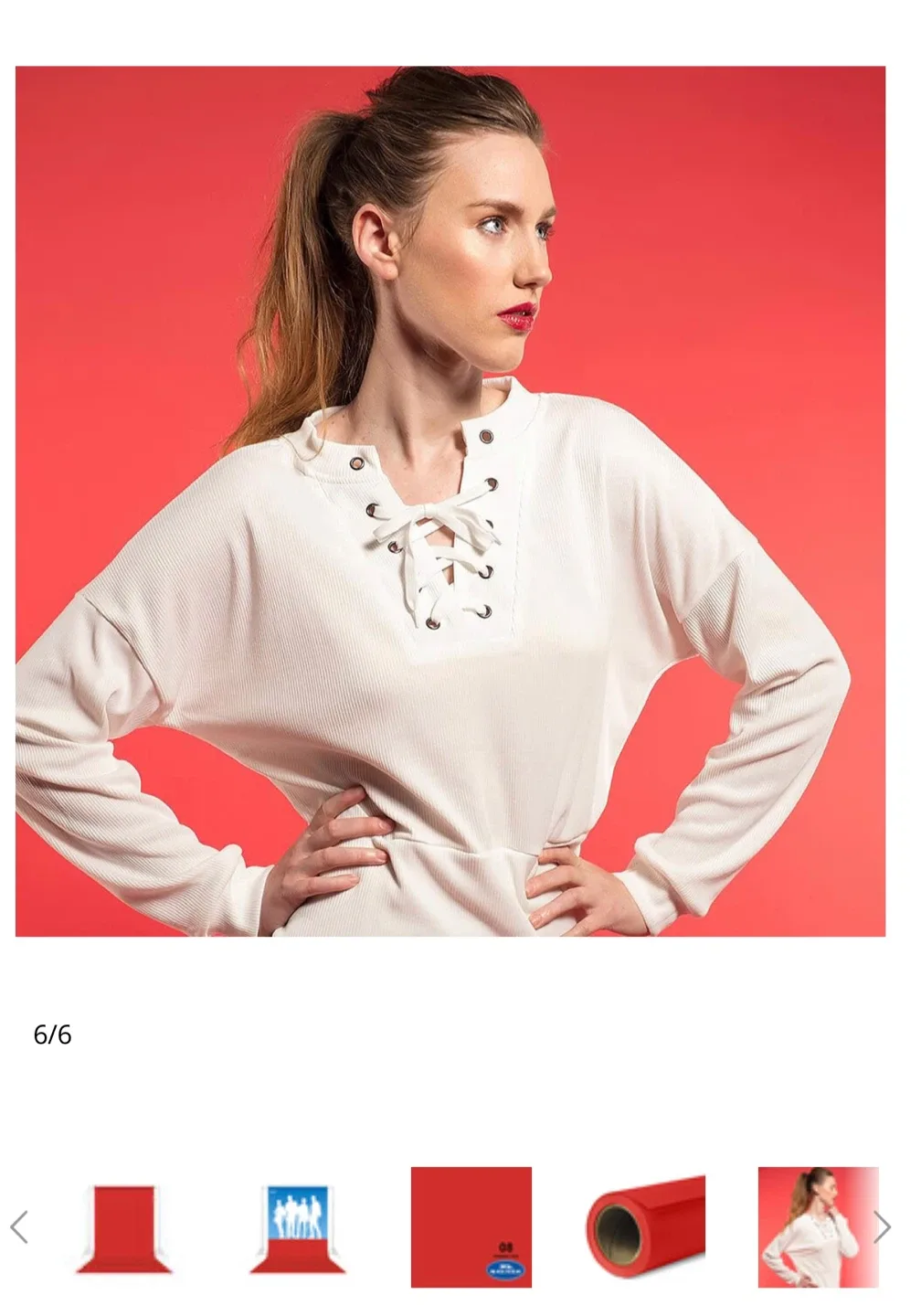 Savage Primary Red Seamless Background Paper image indicator(5)