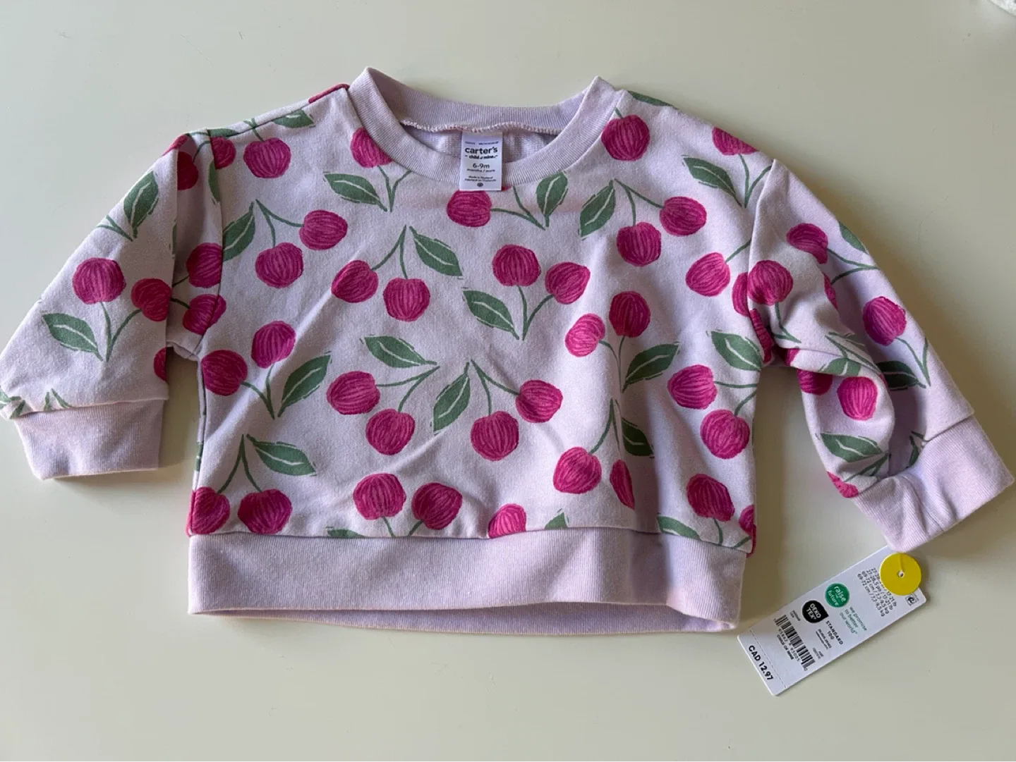 BNWT Carter's Cherry Print Sweatshirt (6-9m)