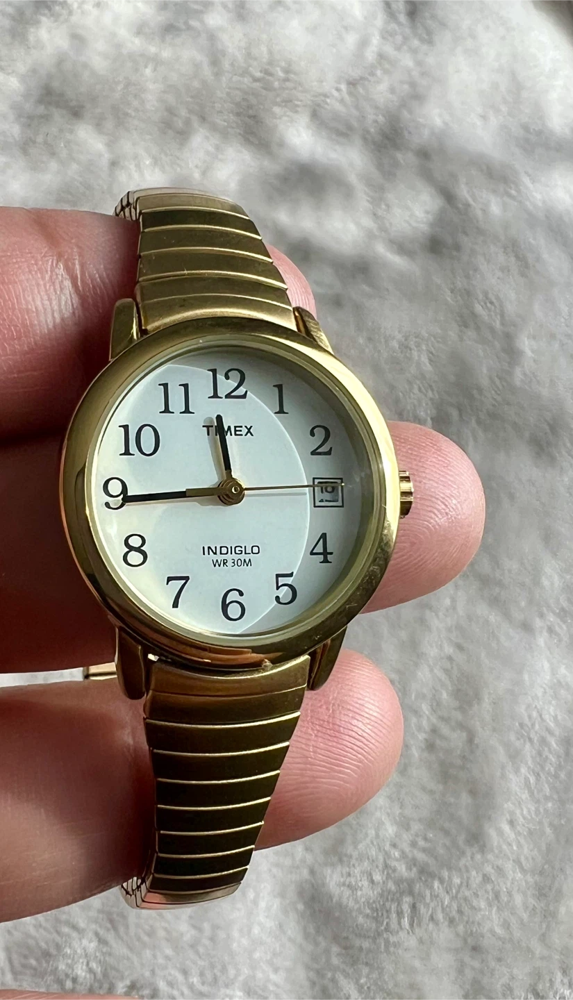 Timex Indiglo WR 30M Gold Watch