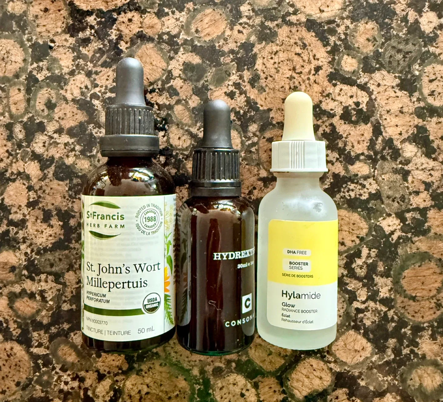 Empty glass bottles with dropper thumbnail