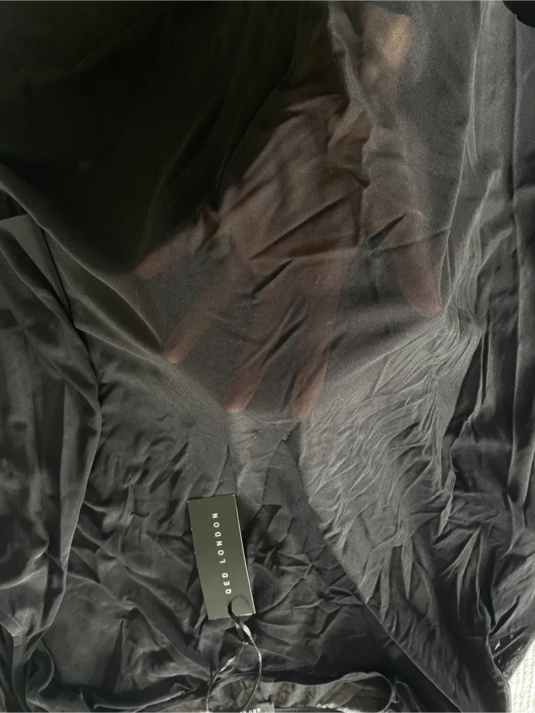 QED London Black Sheer Top - Brand New with Tags image indicator(2)