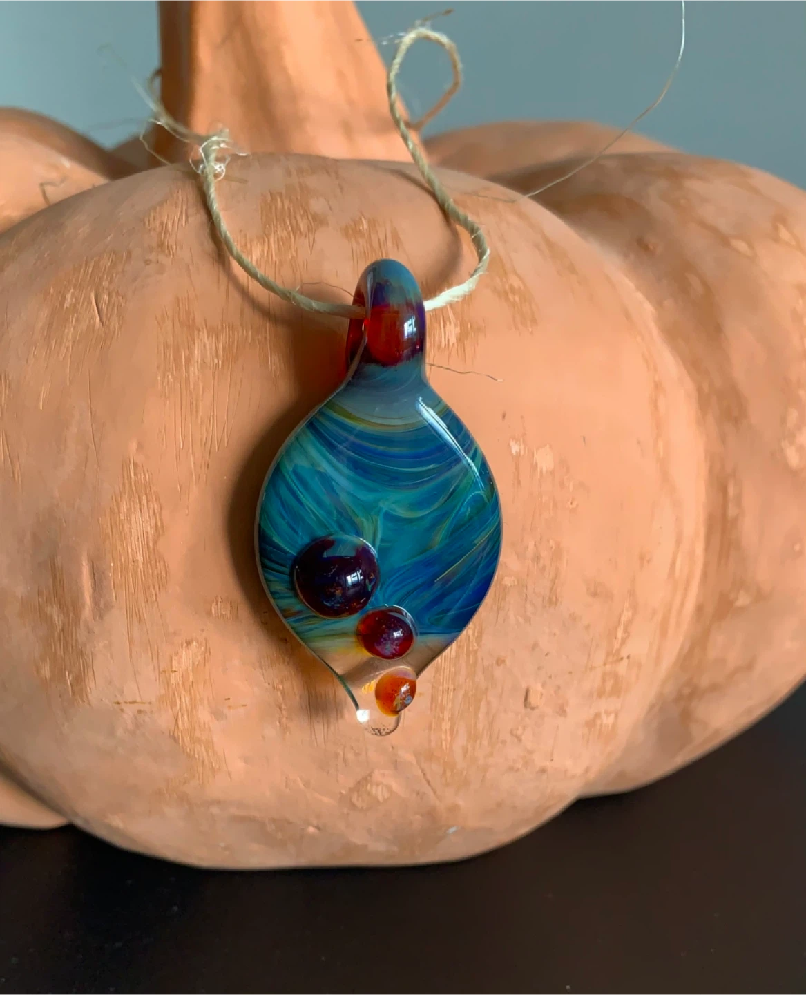 Fume trap pedant. Murano Glass made in Italy.