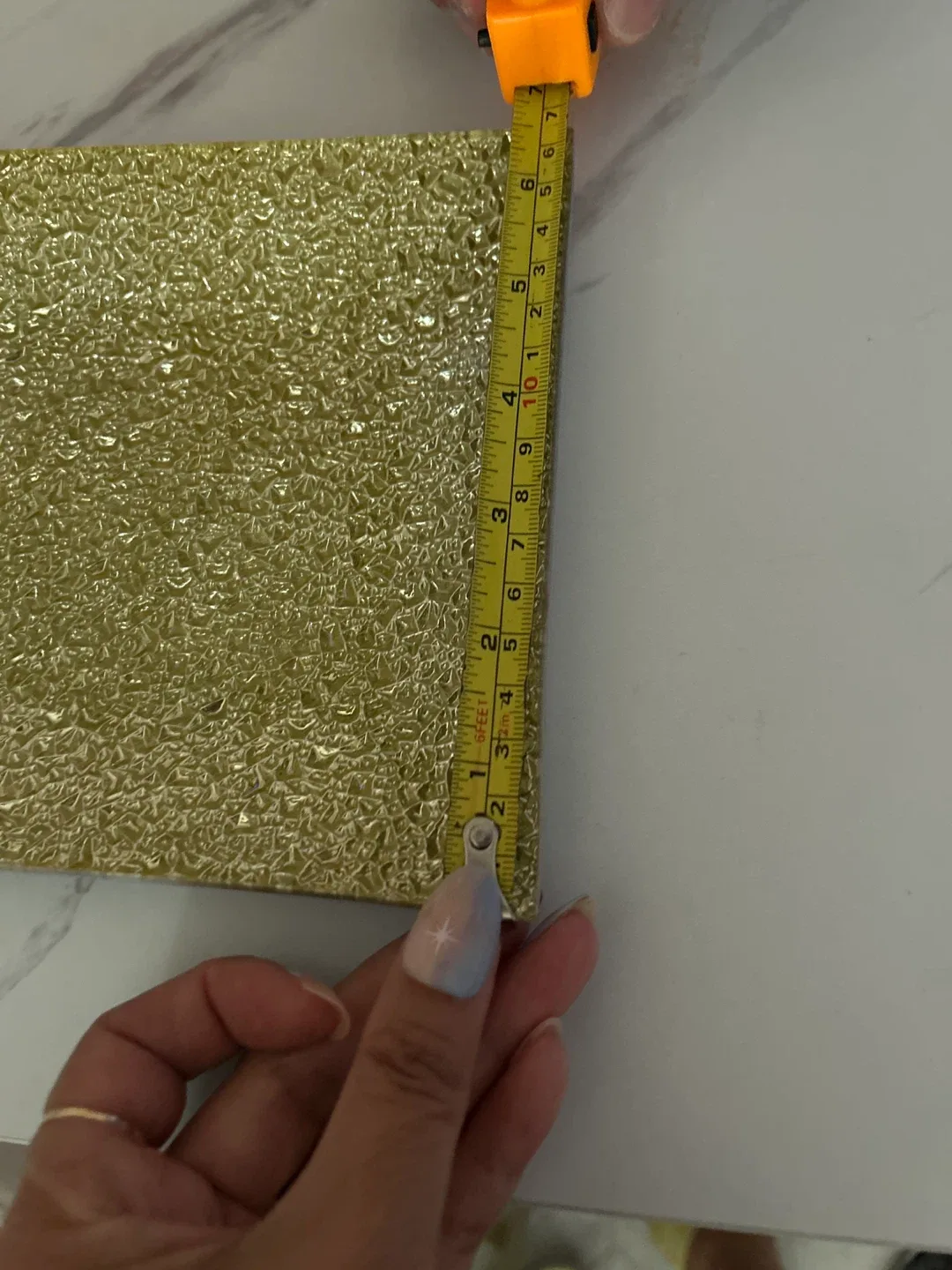 🥕 Textured Gold Panel - 6x12 inches image indicator(4)