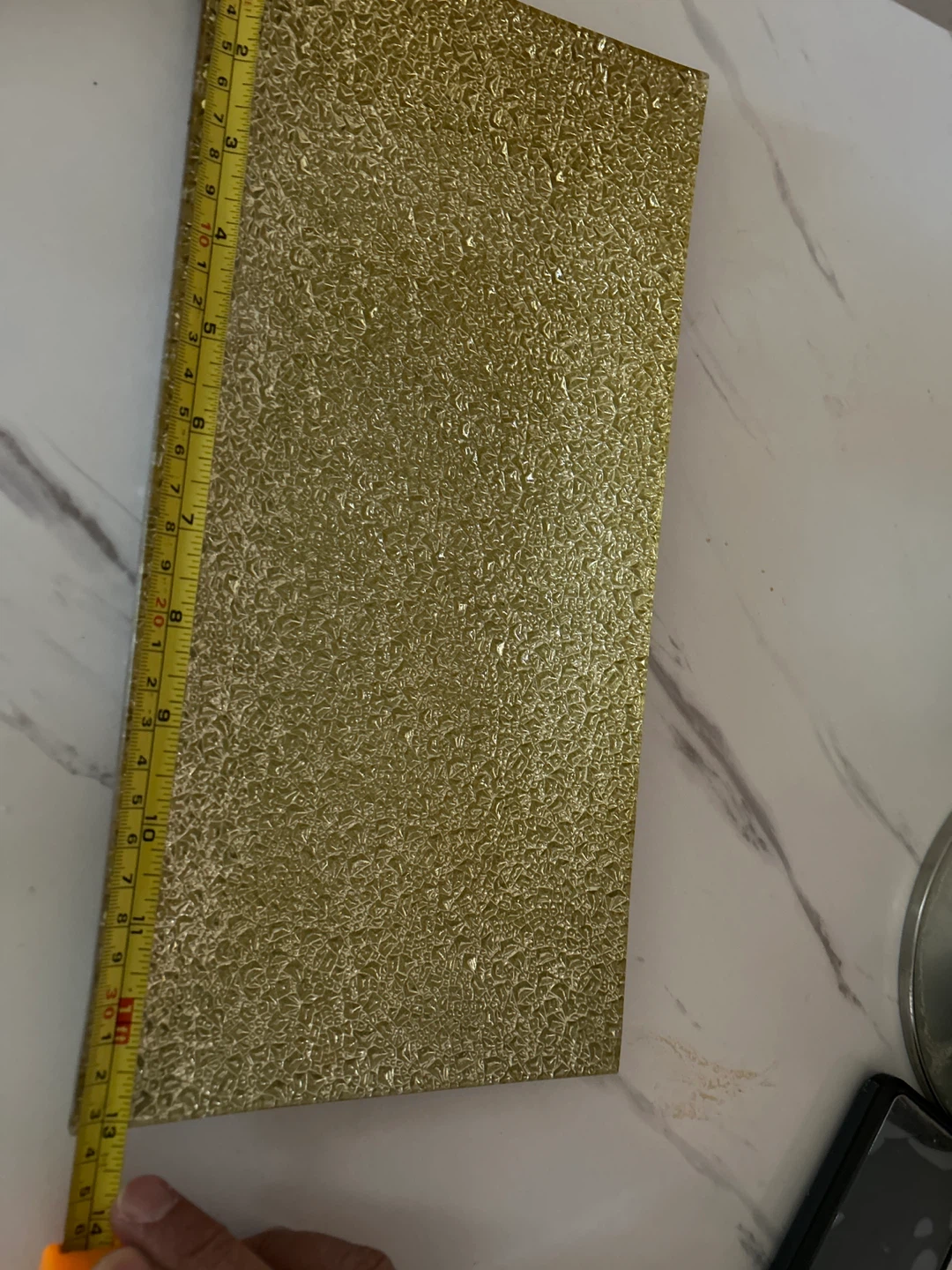 🥕 Textured Gold Panel - 6x12 inches - photo 3