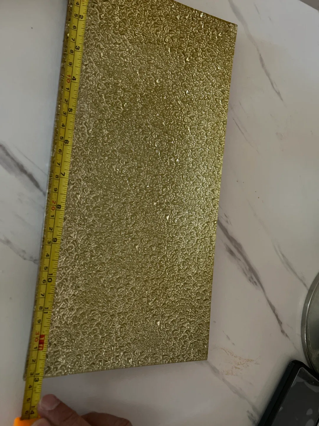 🥕 Textured Gold Panel - 6x12 inches image indicator(3)