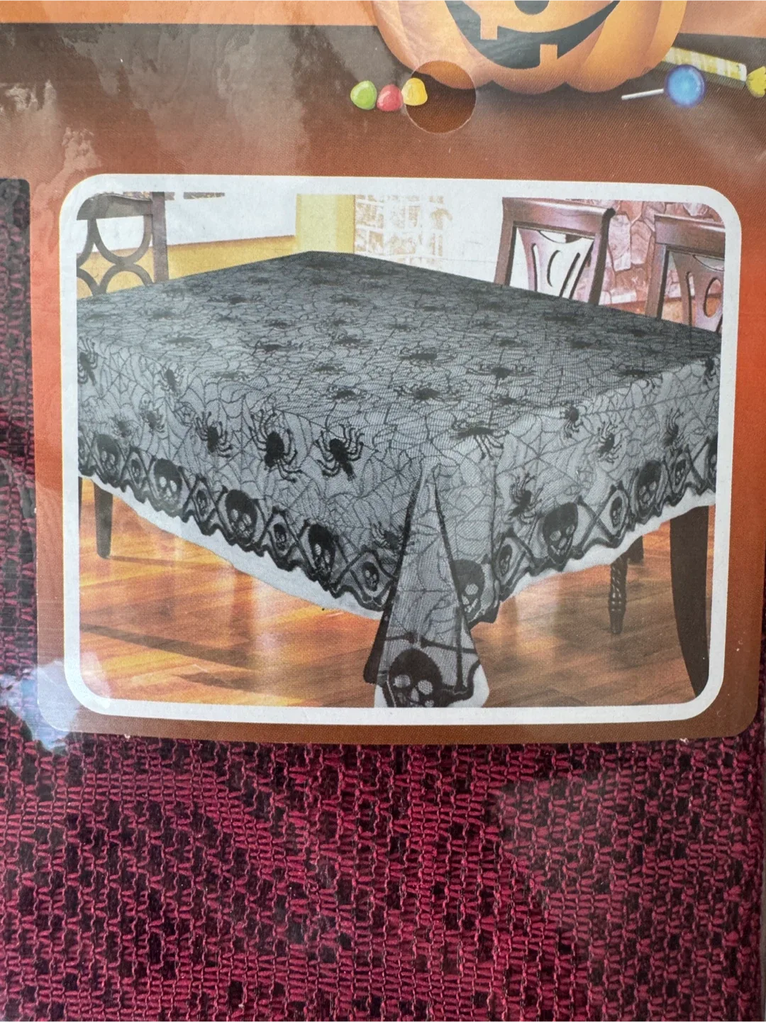 Halloween Lace Tablecloth - 54" x 72" image indicator(2)
