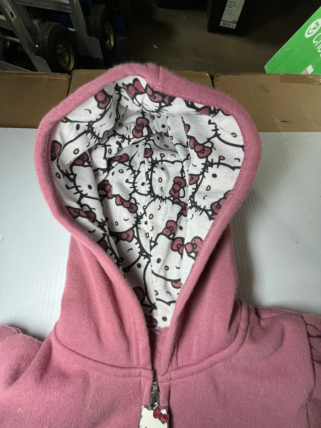 Hello Kitty Pink Zip-Up Hoodie youth size small image indicator(3)
