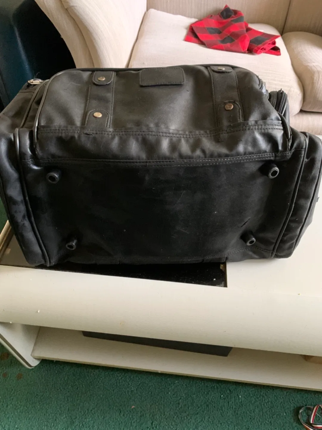 Black Leather Travel Bag image indicator(2)