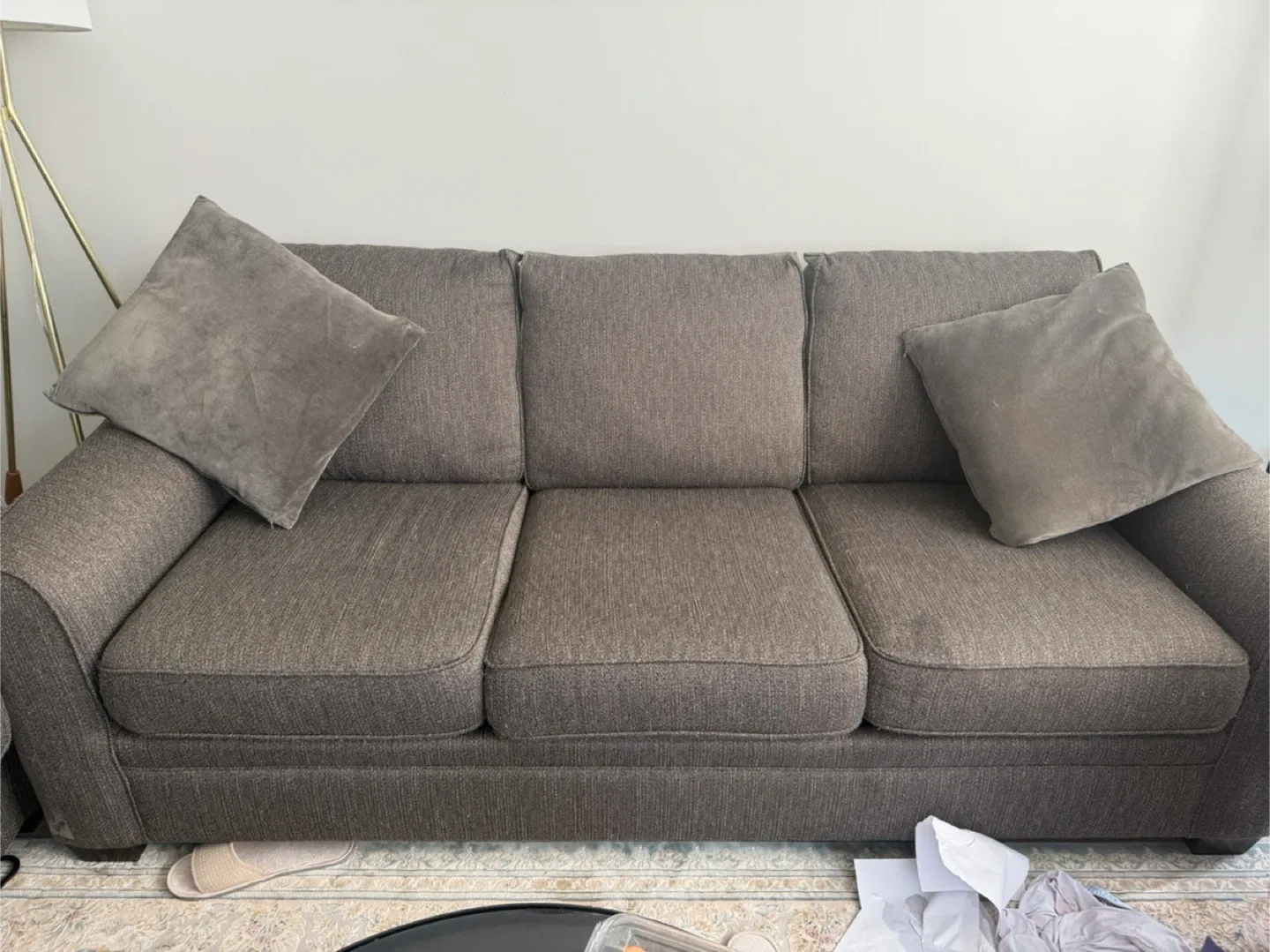 Comfortable 3-Seater Sofa - Brown image indicator(3)