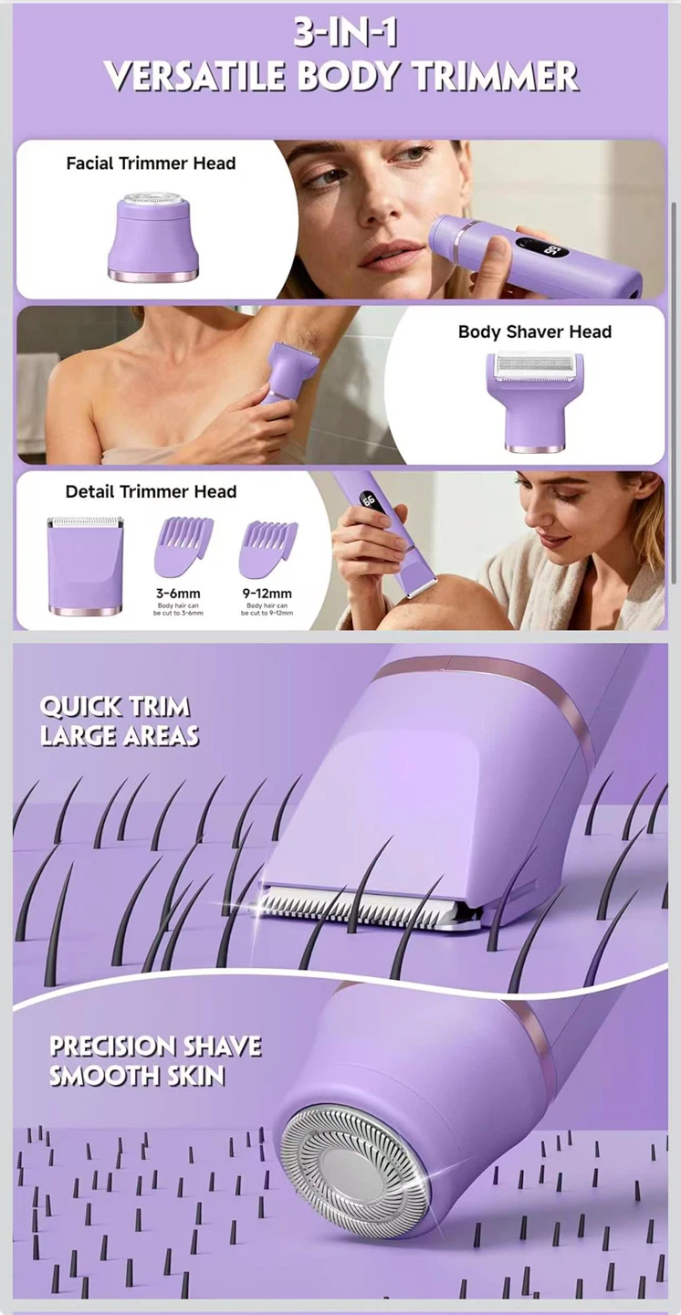 3-in-1 All-in-One Women's Electric Shaver - NEW - photo 2
