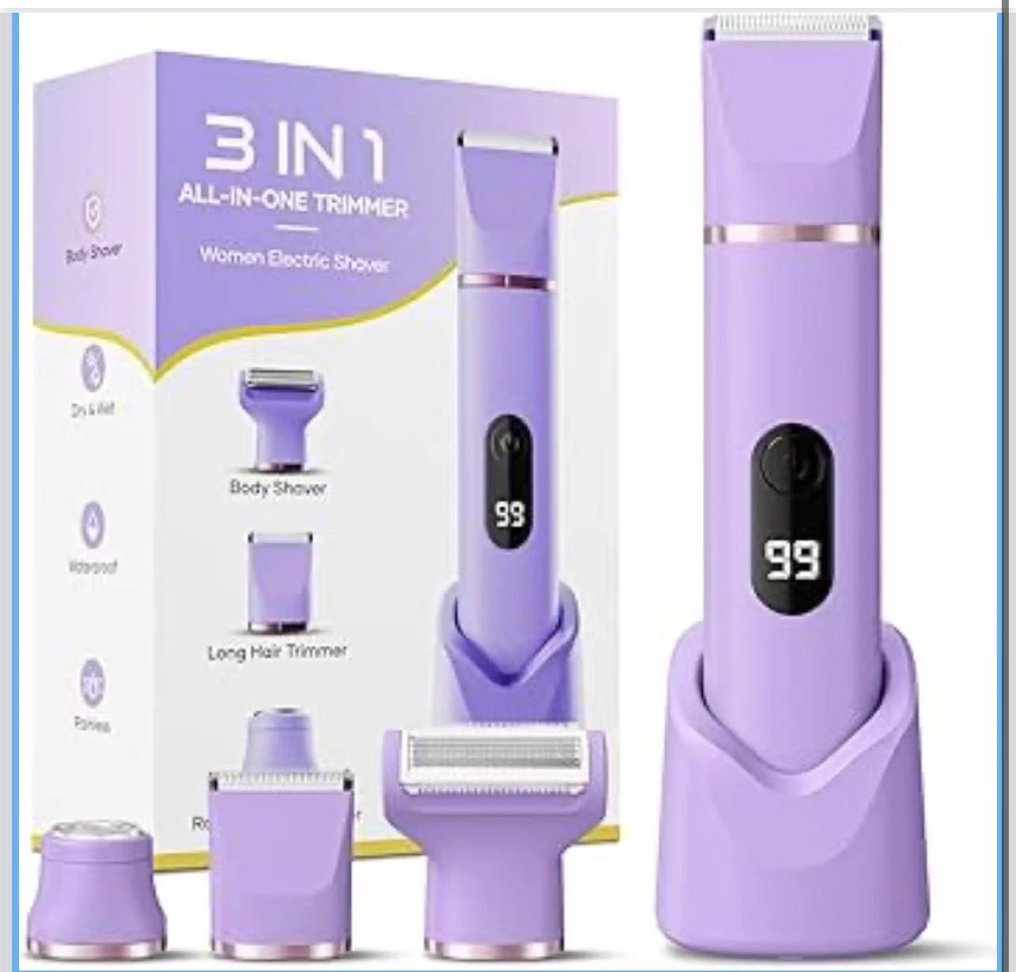 3-in-1 All-in-One Women's Electric Shaver - NEW