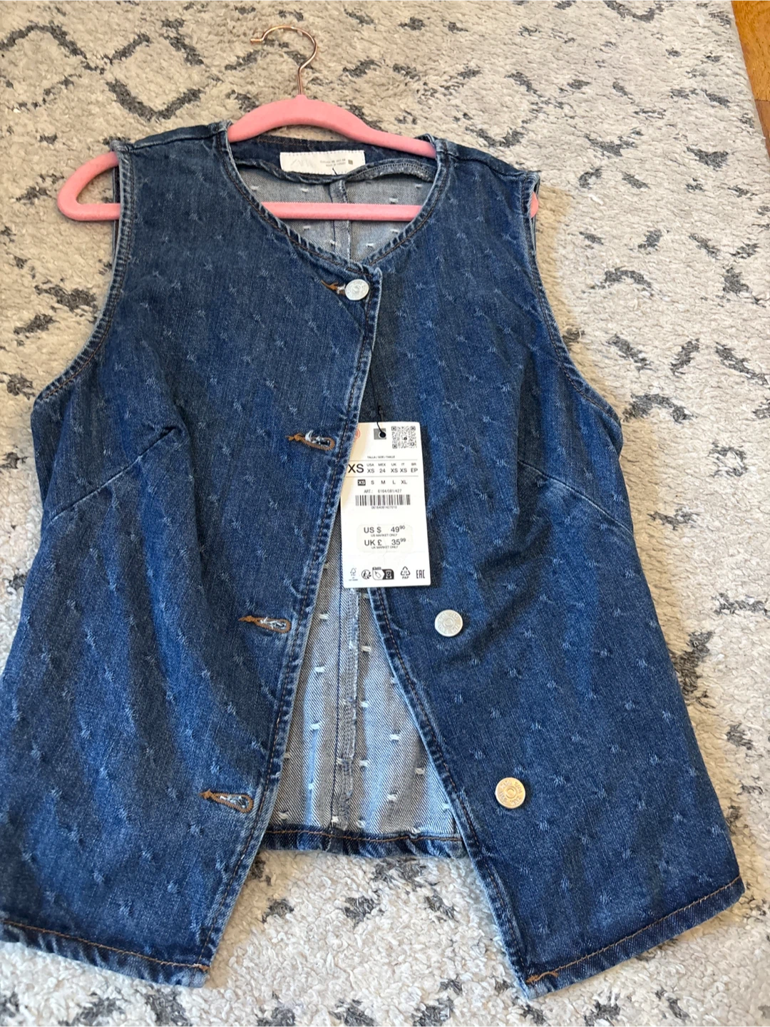 Zara Denim Vest XS - photo 2