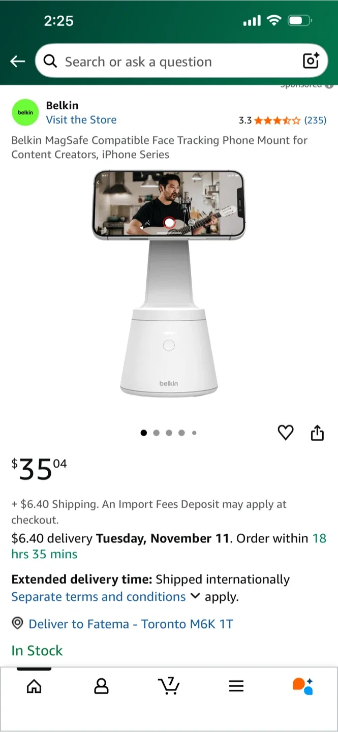 Belkin Magnetic Face Tracking Phone Mount image indicator(2)