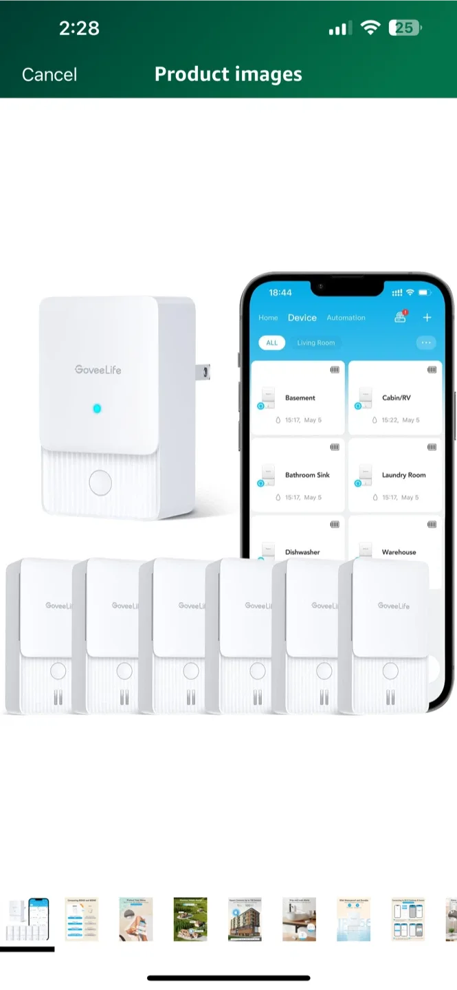 NEW! GoveeLife WiFi Water Leak Sensor 6 Pack image indicator(2)