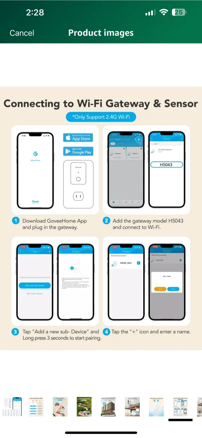 NEW! GoveeLife WiFi Water Leak Sensor 6 Pack image indicator(8)