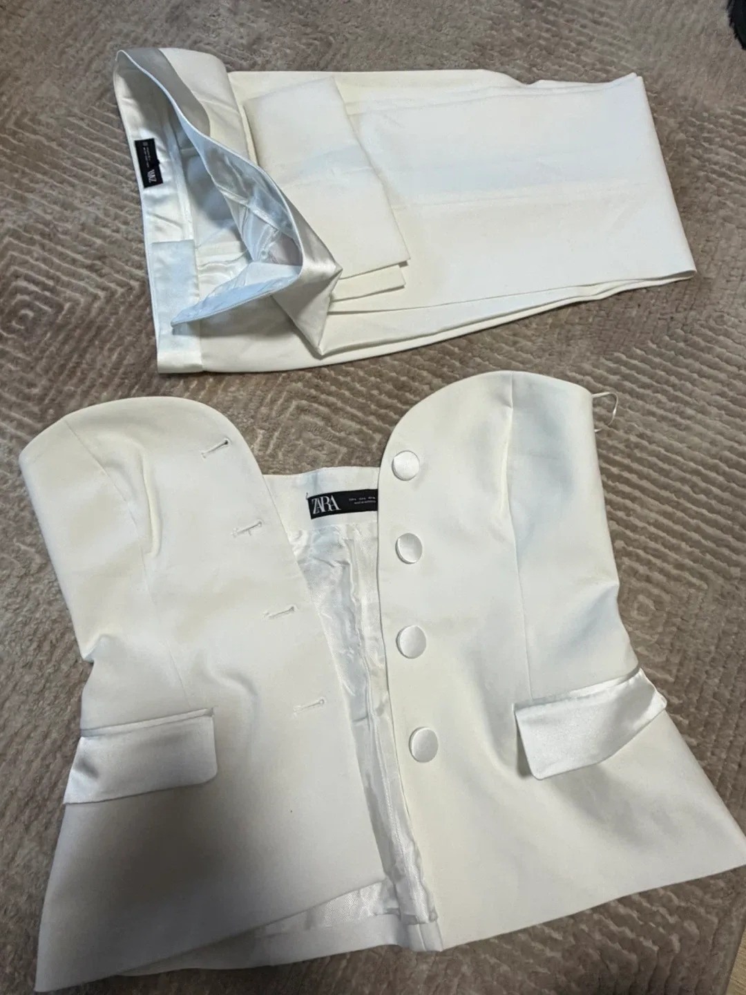 Zara White Suit Set - Size L