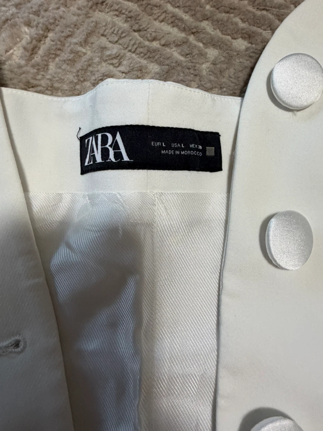 Zara White Suit Set - Size L - photo 2