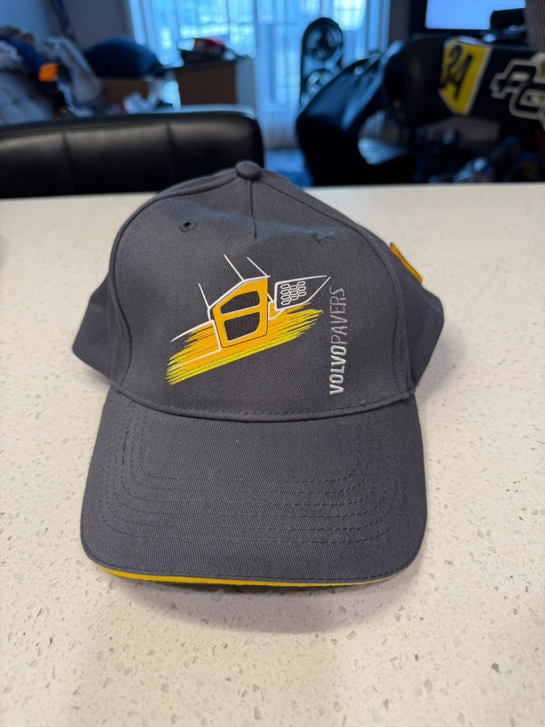 Volvo Construction Cap Yellow Tab Paver