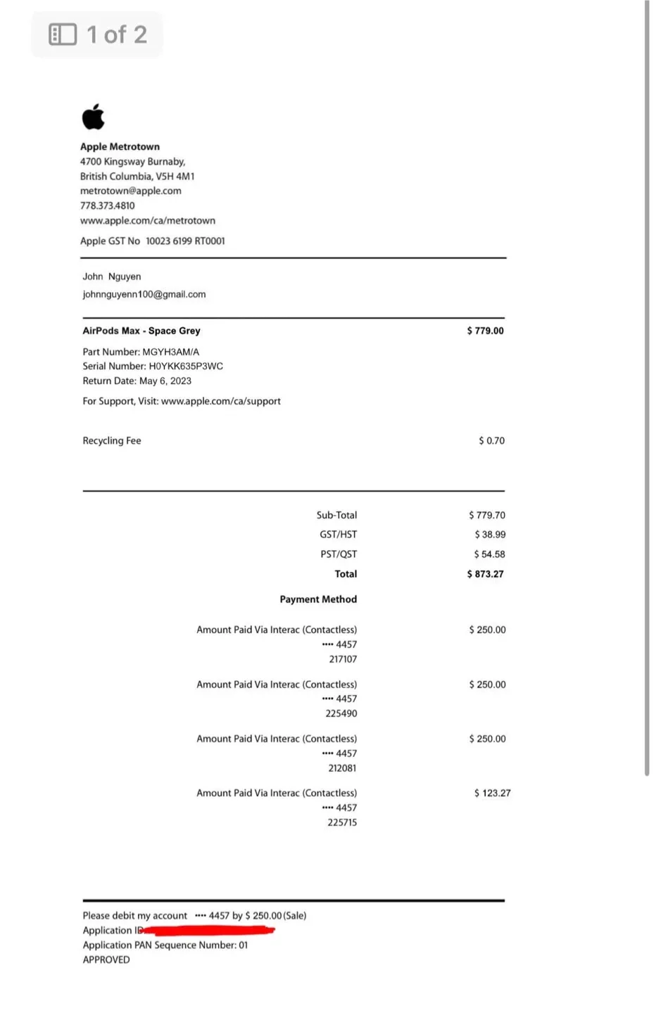 Apple AirPods Max - Space Gray (w/ RECEIPT) image indicator(4)