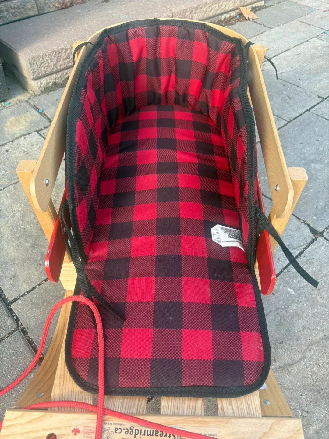 Streamridge Baby Sleigh with Buffalo Plaid Pad image indicator(2)