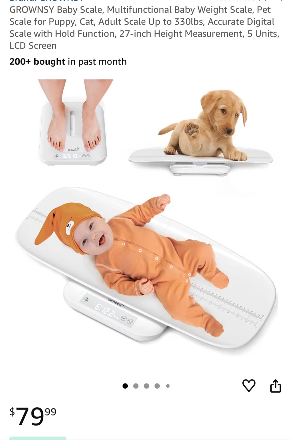GROWNSY Baby Scale, Pet Scale
