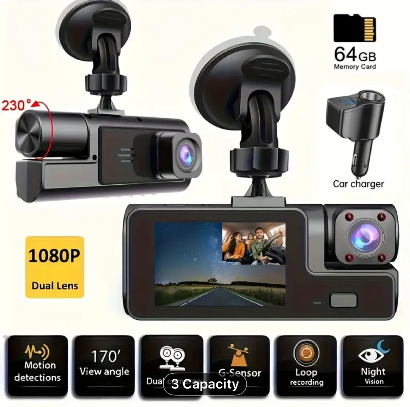 Car Dash Cam with Memory Card Included image indicator(8)