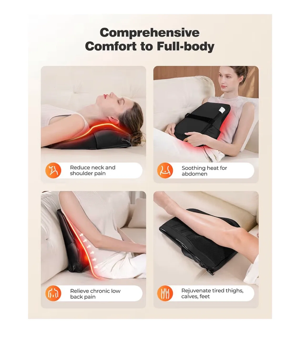 Shiatsu Back Massager with Heat - Like New! image indicator(7)