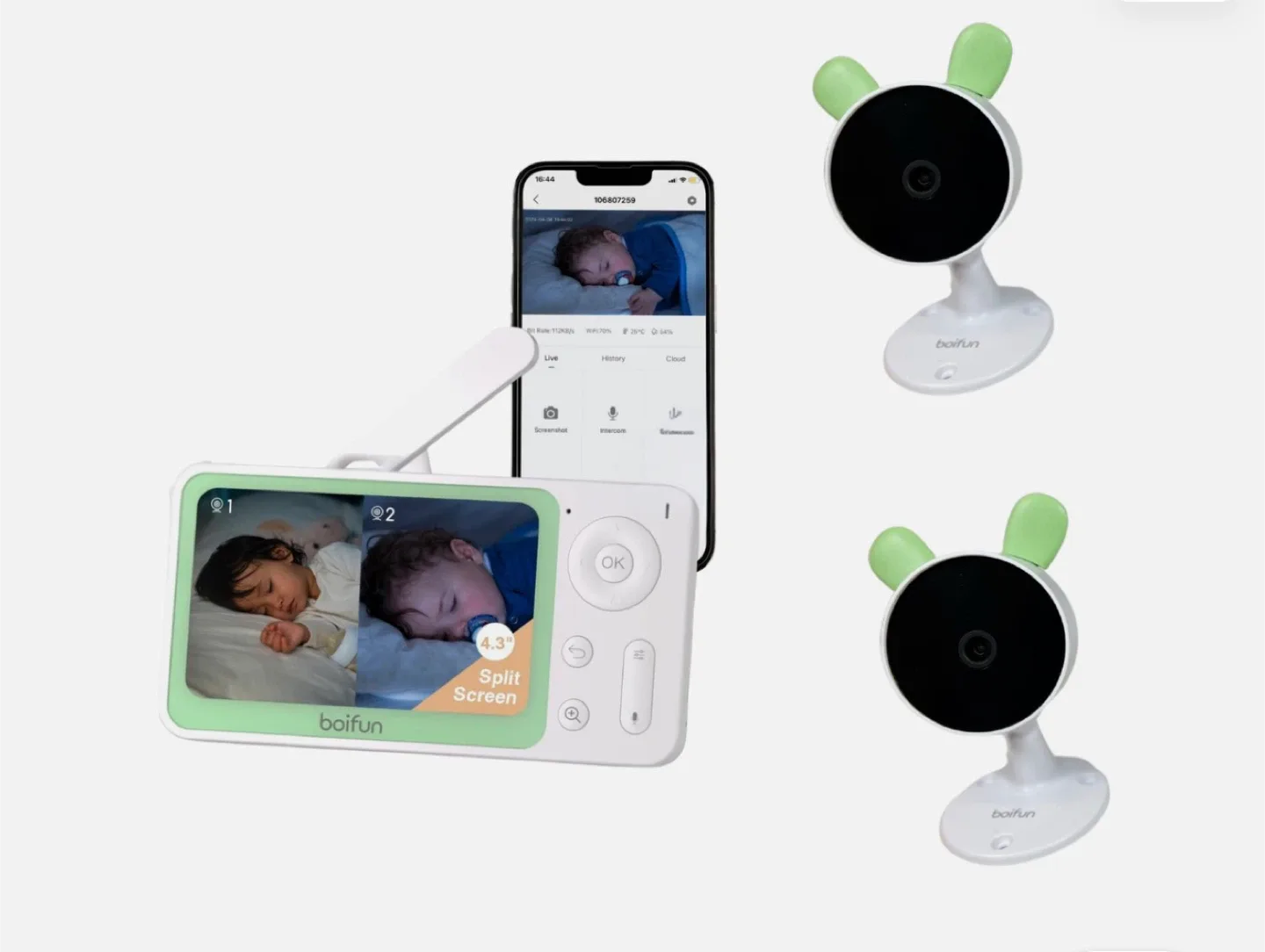 Boifun Baby Monitor with Two Cameras image indicator(2)