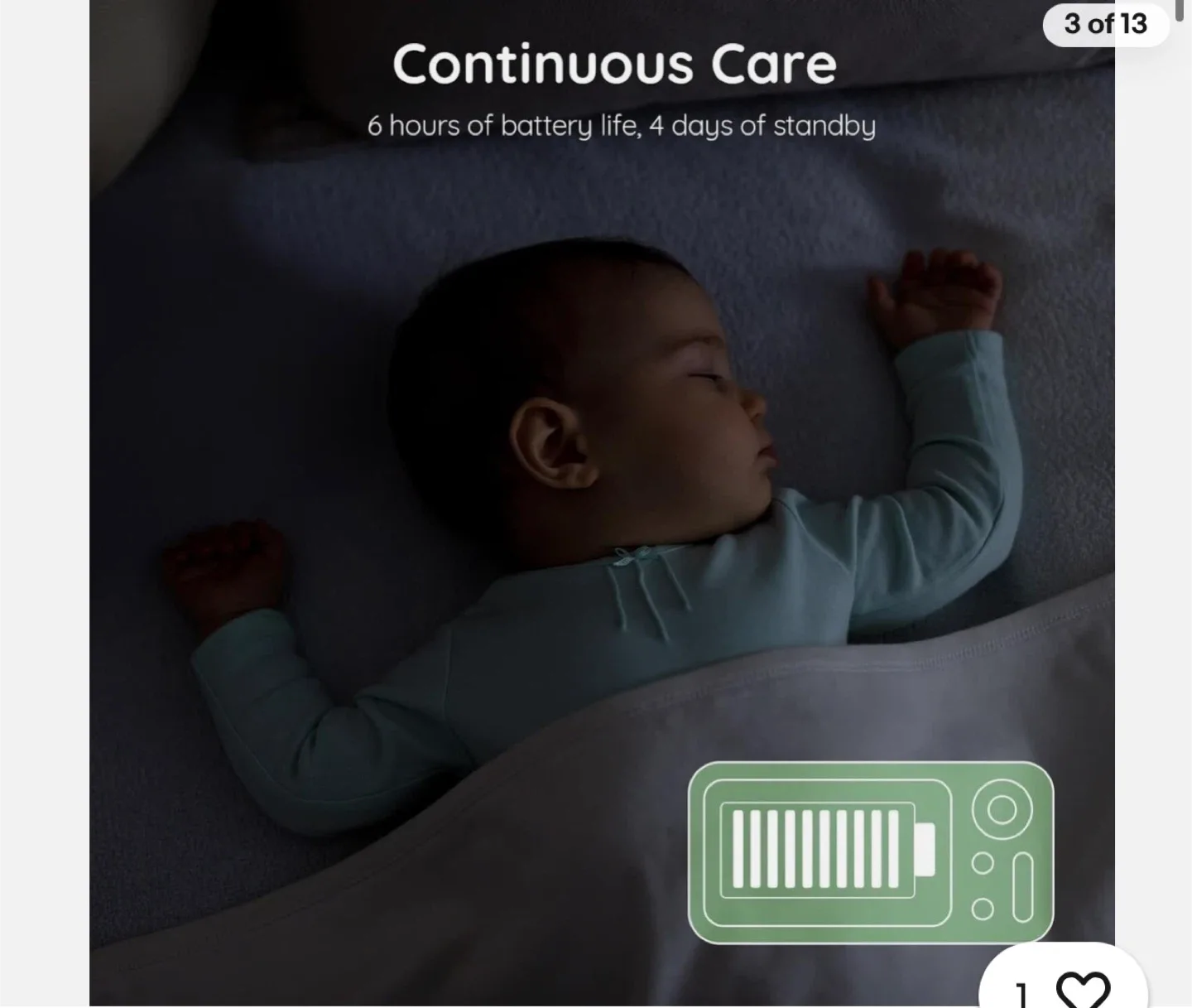 Boifun Baby Monitor with Two Cameras image indicator(3)