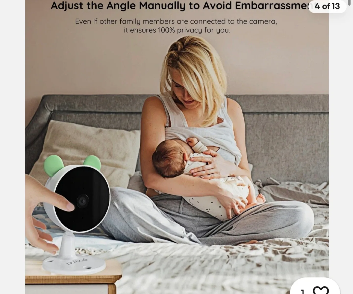 Boifun Baby Monitor with Two Cameras image indicator(4)