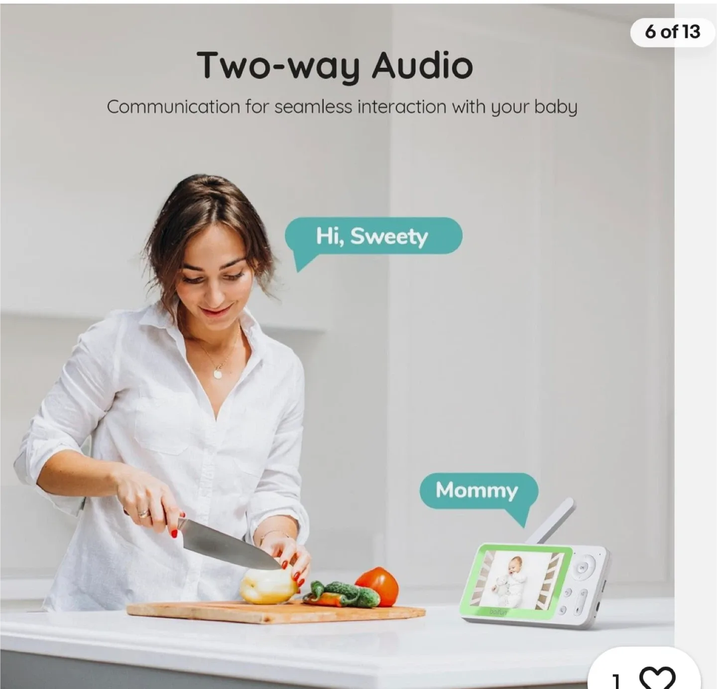 Boifun Baby Monitor with Two Cameras image indicator(6)