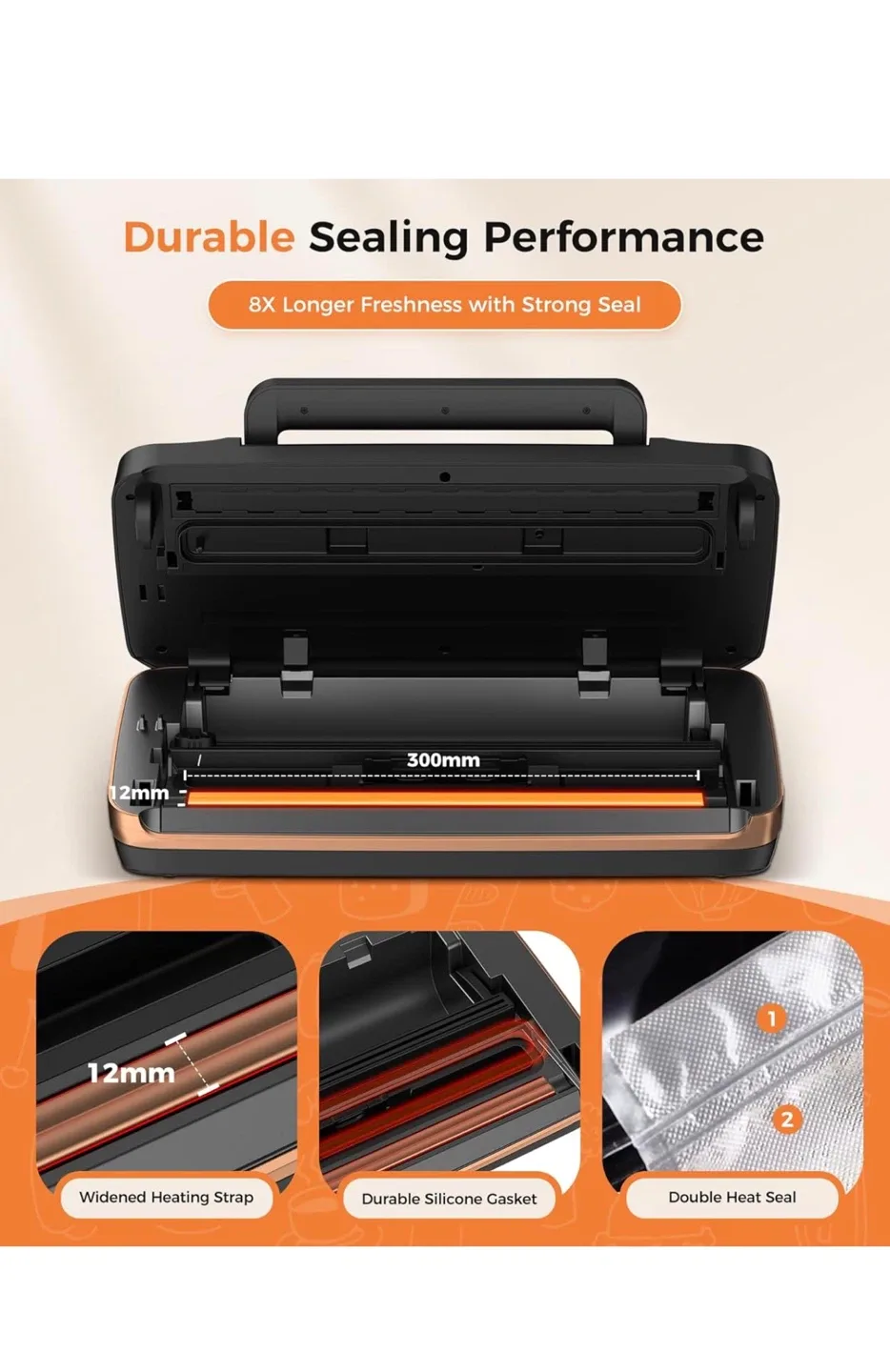 95Kpa Vacuum Sealer Machine - Black image indicator(6)