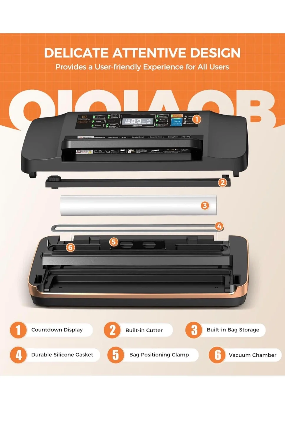 95Kpa Vacuum Sealer Machine - Black image indicator(4)