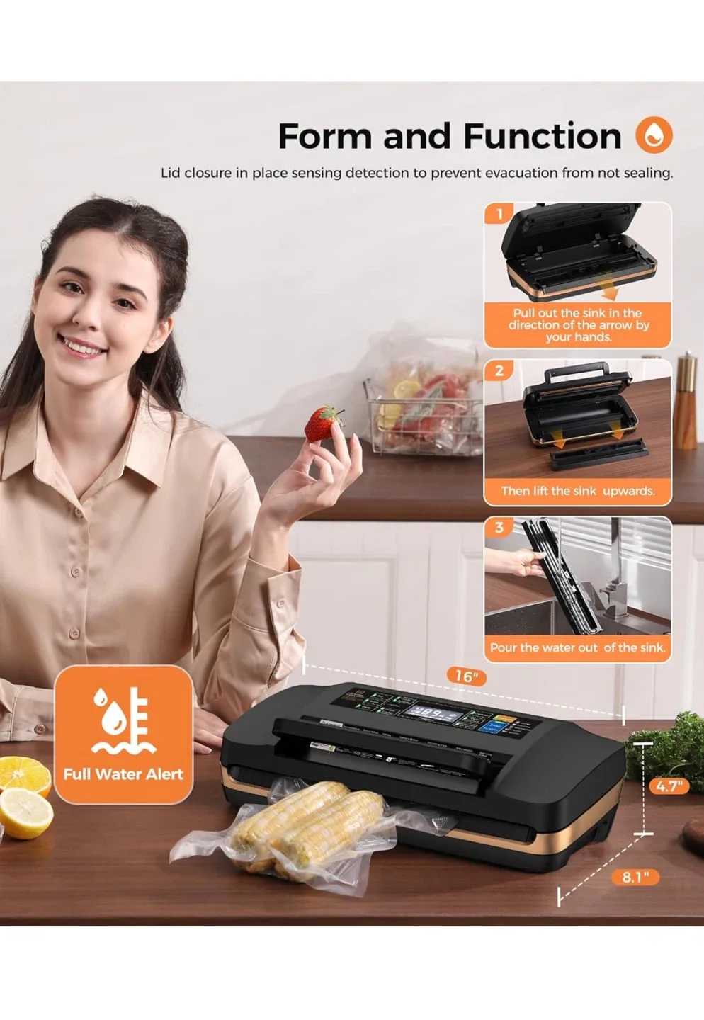 95Kpa Vacuum Sealer Machine - Black image indicator(5)
