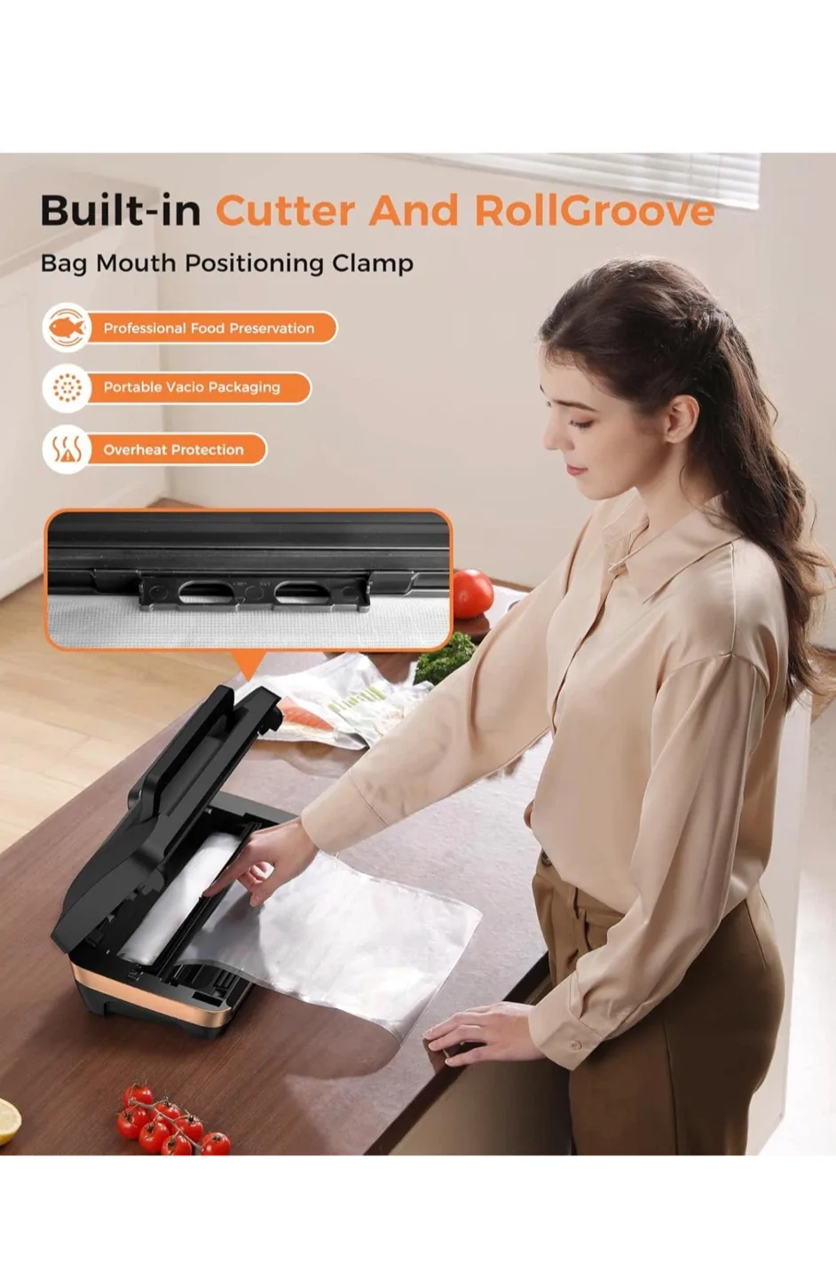 95Kpa Vacuum Sealer Machine - Black image indicator(7)