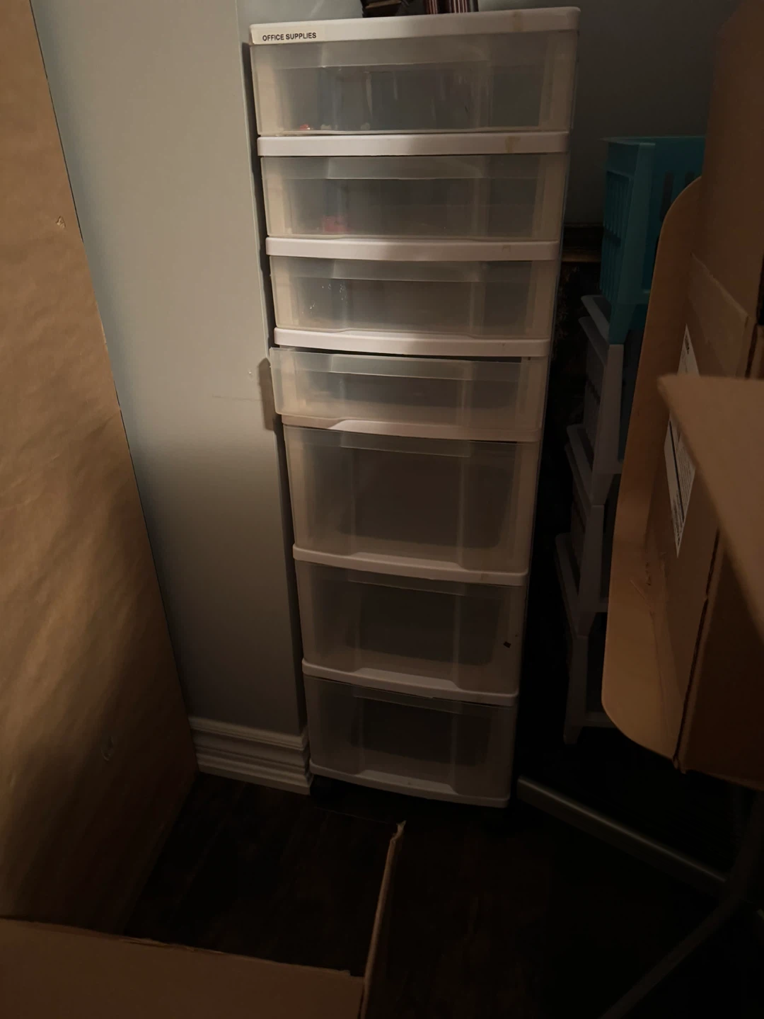 Plastic 7 Drawer Storage Unit - Office Supplies